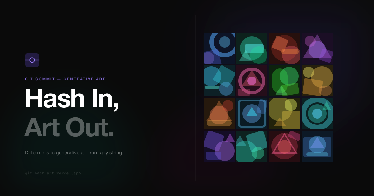 Git Hash Art — Generative Art from Git Commits